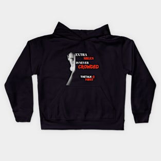 Extra Miles Is Never Crowded Design - Black Kids Hoodie